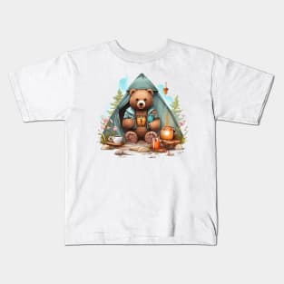 Camping Bear #4 Kids T-Shirt